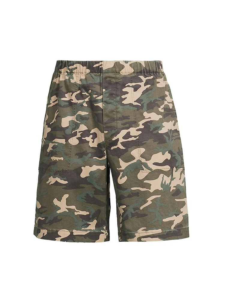 Camouflage Cotton Shorts