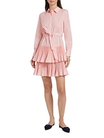 Sterling Pleated Tiered Shirtdress