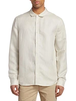 Peters Pinstriped Linen Shirt