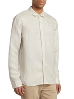 Peters Pinstriped Linen Shirt