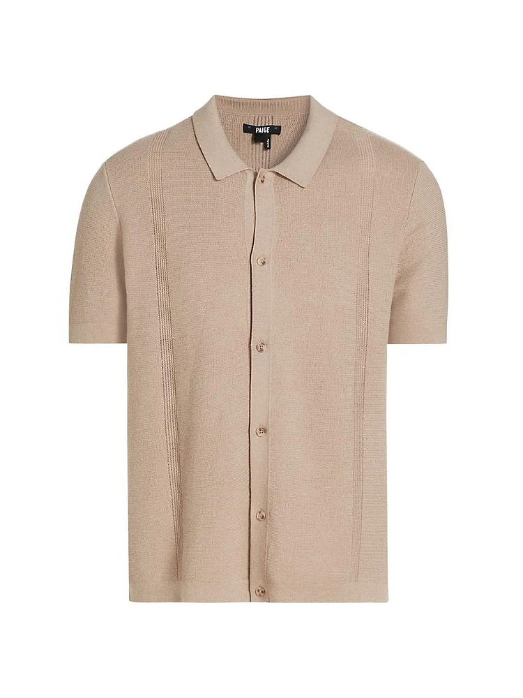 Mendez Cotton-Blend Knit Polo Shirt