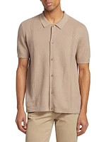 Mendez Cotton-Blend Knit Polo Shirt