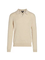 Valdez Cotton-Blend Polo Sweater