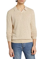 Valdez Cotton-Blend Polo Sweater