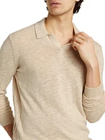 Valdez Cotton-Blend Polo Sweater