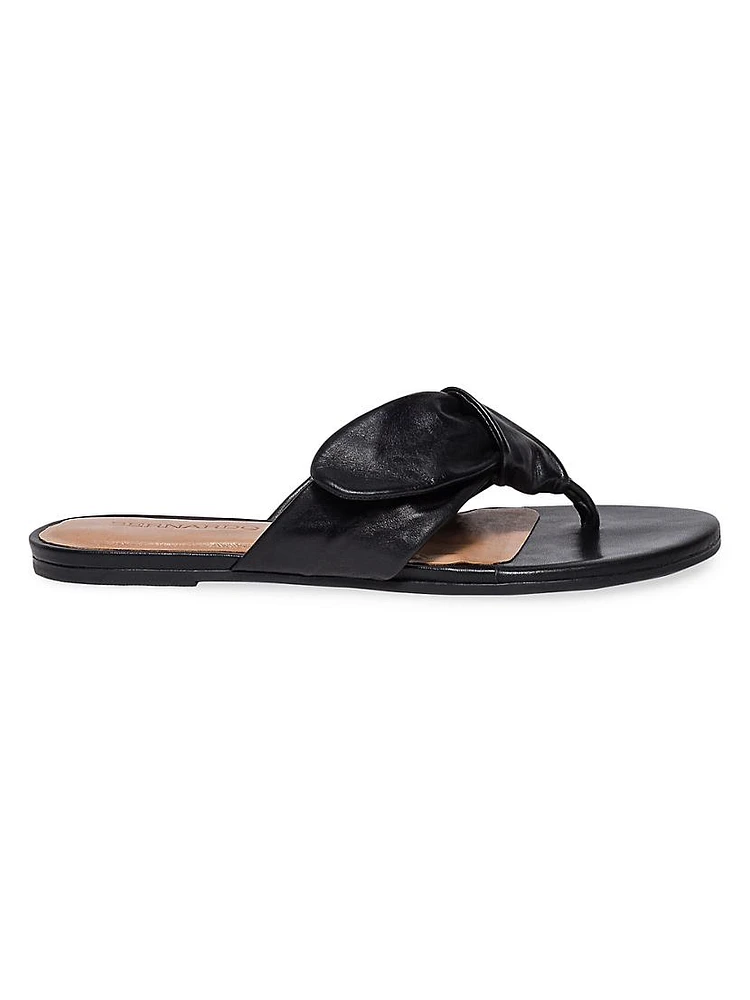 Harmony Leather Soft Bow Sandals