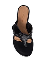 Harmony Leather Soft Bow Sandals