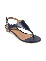 Goldy Leather Demi Heel Sandals