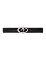 Matted Crocodile Leather Belt