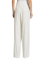 Stretch Wool Wide-Leg Pants