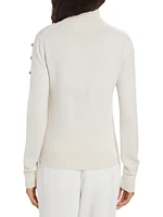 Wool Crystal-Embellished Turtleneck Sweater