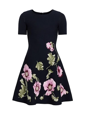 Poppies Jacquard Minidress