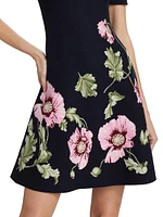 Poppies Jacquard Minidress