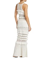 Sorrento Cotton-Blend Ruffle Maxi Dress