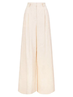 Luisa Linen Wide-Leg Trousers