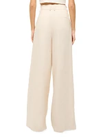 Luisa Linen Wide-Leg Trousers