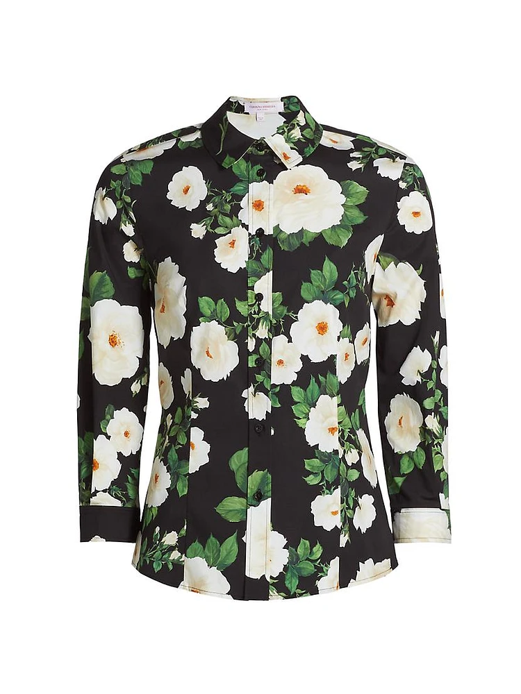 Icon Floral Stretch-Cotton Shirt