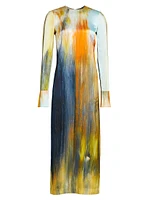 Abstract Marocaine Midi-Dress