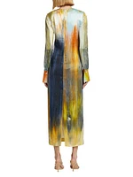 Abstract Marocaine Midi-Dress