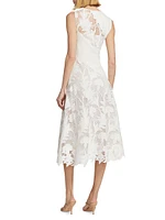 Marbled Carnation Guipure Lace Dress