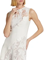 Marbled Carnation Guipure Lace Dress