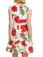 Poppies Cotton Cloqué Minidress