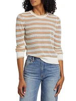 Magellen Striped Linen-Blend Sweater