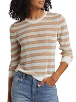 Magellen Striped Linen-Blend Sweater