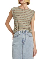 Dree Striped Jersey Muscle Tee