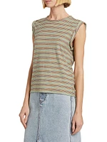 Dree Striped Jersey Muscle Tee