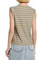 Dree Striped Jersey Muscle Tee