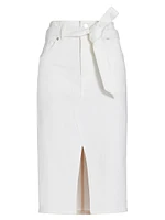 Nazia Denim Tie-Waist Pencil SKirt