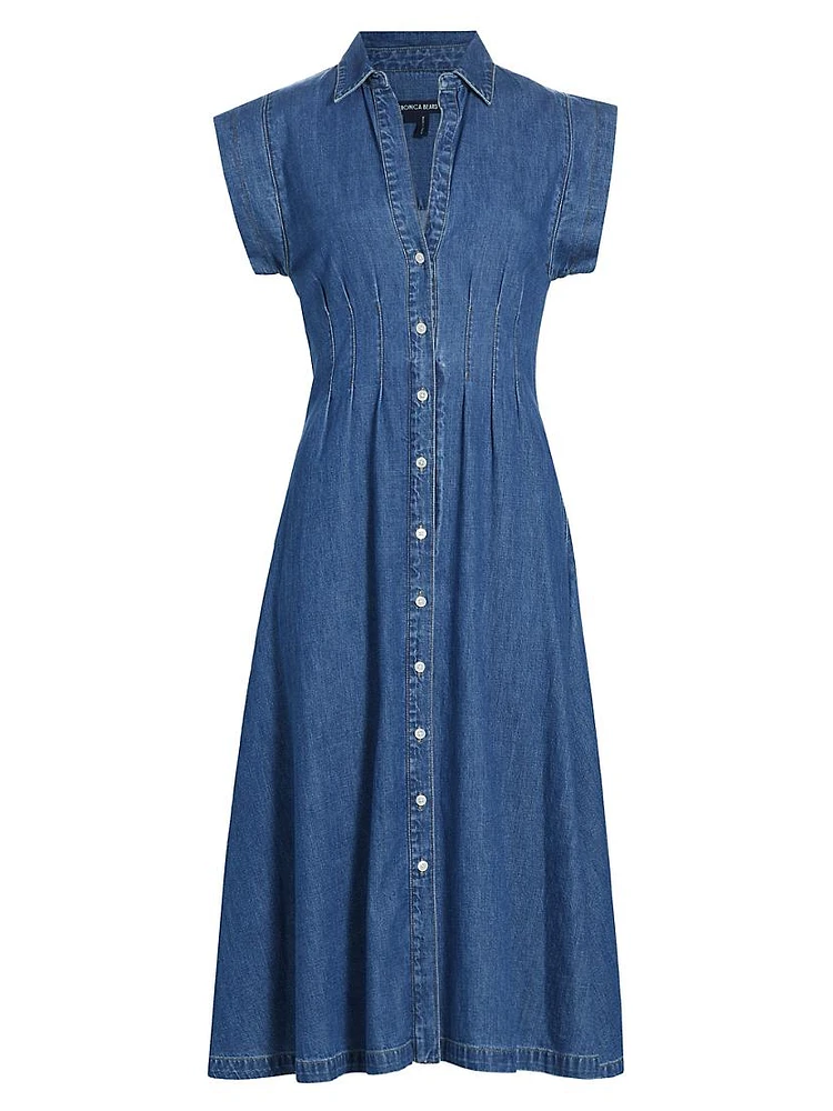 Ruben Seamed Denim Shirtdress