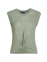 Kellen Linen Knotted Sleeveless Sweater