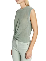 Kellen Linen Knotted Sleeveless Sweater