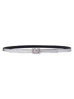 VLogo Signature Reversible Belt Shiny Calfskin