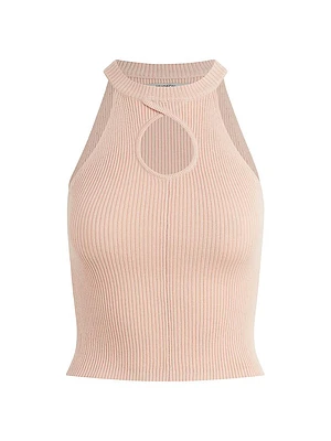 Ribbed Merino Wool Crop Top