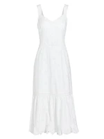 Pallas Eyelet-Embroidered Midi-Dress