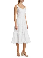 Pallas Eyelet-Embroidered Midi-Dress