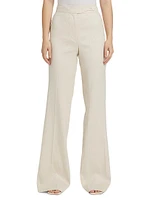 Owen Linen-Blend Flared Trousers