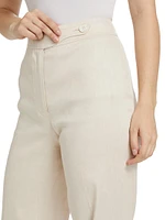 Owen Linen-Blend Flared Trousers