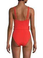 Summer Reverie Cassandra Belted One-Piece Swimsuit