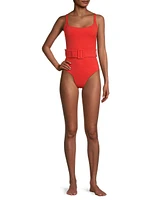 Summer Reverie Cassandra Belted One-Piece Swimsuit