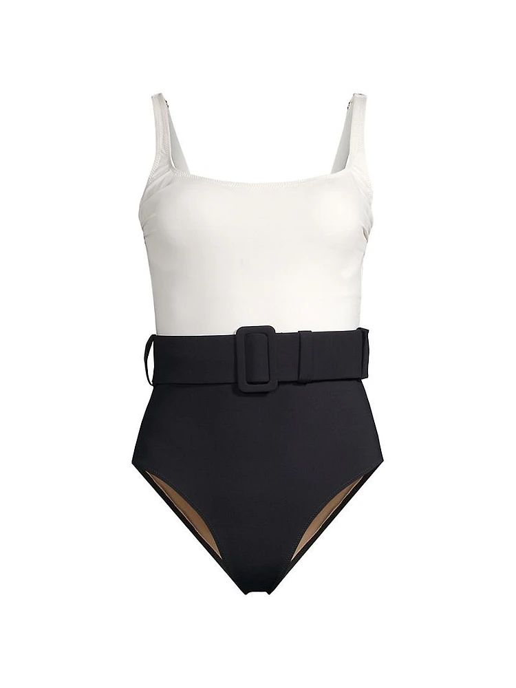 Summer Reverie Cassandra Belted One-Piece Swimsuit