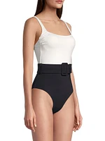 Summer Reverie Cassandra Belted One-Piece Swimsuit