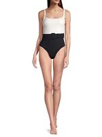 Summer Reverie Cassandra Belted One-Piece Swimsuit