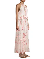 Summer Reverie Alegra Keyhole Crêpe De Chine Maxi Dress