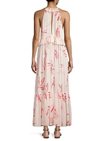 Summer Reverie Alegra Keyhole Crêpe De Chine Maxi Dress