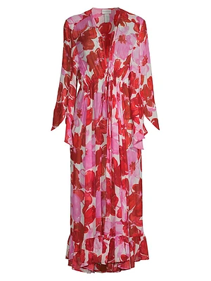 Summer Reverie Arna Floral Georgette Kaftan Dress