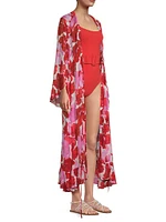 Summer Reverie Arna Floral Georgette Kaftan Dress